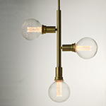 Molecule 3-Light Pendant with G40 PR LED Bulbs
