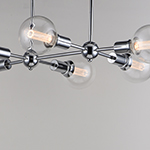 Molecule 6-Light Pendant with G40 CL LED Bulbs