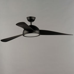 Cupola 52" Black LED Fan