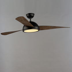 Cupola 52" Bronze LED Fan Walnut Blades