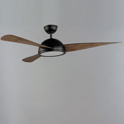 Cupola 52" Bronze LED Fan Walnut Blades