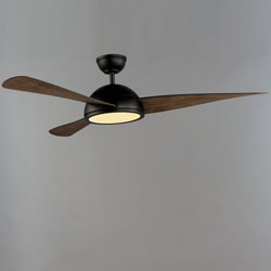 Cupola 52" Bronze LED Fan Walnut Blades