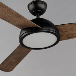 Cupola 52" Bronze LED Fan Walnut Blades