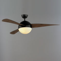 Cupola 52" Bronze Fan 2-Light LED Walnut Blades