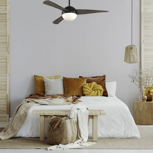 Cupola 52" Bronze Fan 2-Light LED Walnut Blades